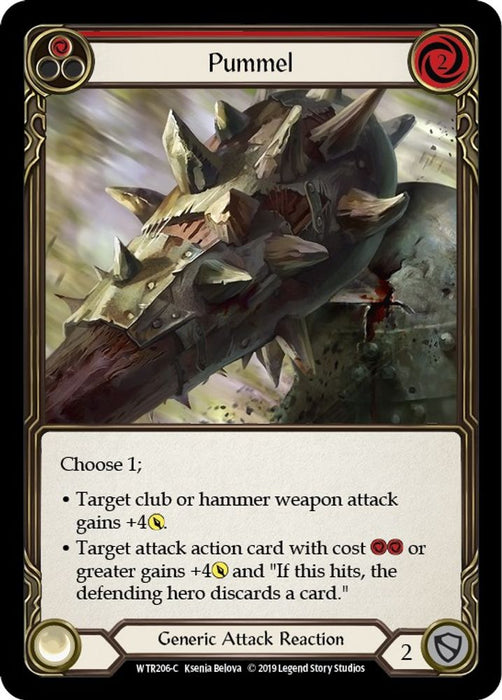 Pummel (Red) (#WTR206) (Welcome to Rathe) Near Mint Unlimited Edition Rainbow Foil