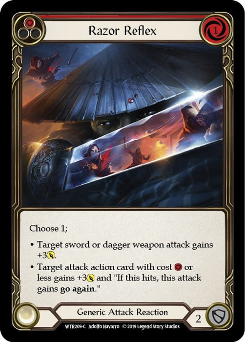 Razor Reflex (Red) (#WTR209) (Welcome to Rathe) Near Mint Unlimited Edition Rainbow Foil