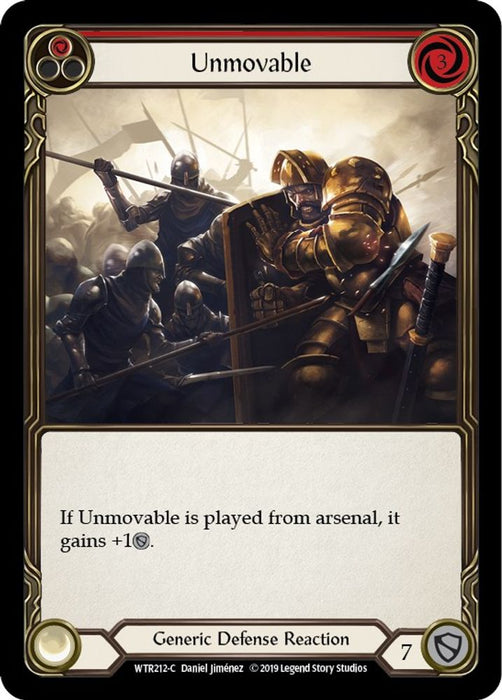 Unmovable (Red) (#WTR212) (Welcome to Rathe) Near Mint Unlimited Edition Rainbow Foil