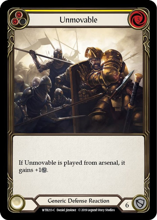 Unmovable (Yellow) (#WTR213) (Welcome to Rathe) Near Mint Unlimited Edition Rainbow Foil