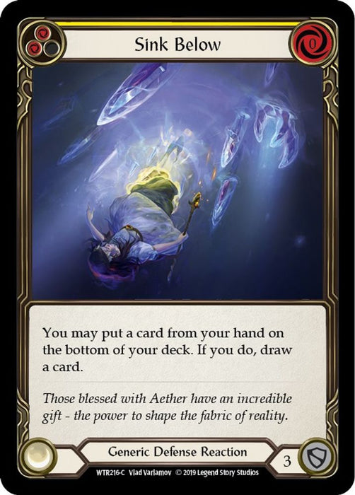 Sink Below (Yellow) (#WTR216) (Welcome to Rathe) Near Mint Unlimited Edition Rainbow Foil