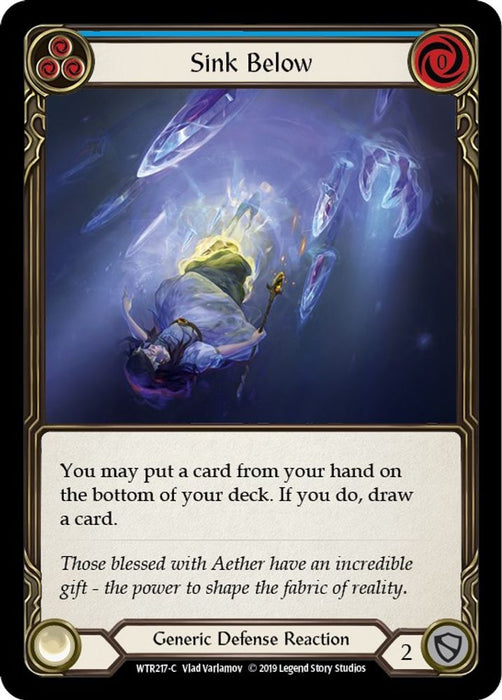 Sink Below (Blue) (#WTR217) (Welcome to Rathe) Near Mint Unlimited Edition Rainbow Foil