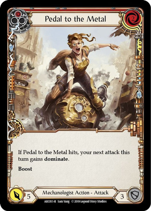 Pedal to the Metal (Red) (#ARC011) (Arcane Rising) Near Mint Unlimited Edition Rainbow Foil