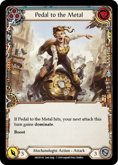 Pedal to the Metal (Blue) (#ARC013) (Arcane Rising) Near Mint Unlimited Edition Rainbow Foil