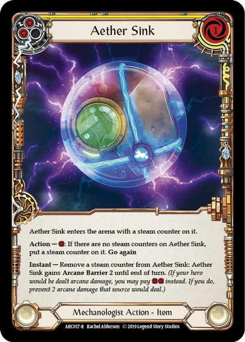 Aether Sink (#ARC017) (Arcane Rising) Near Mint Unlimited Edition Rainbow Foil
