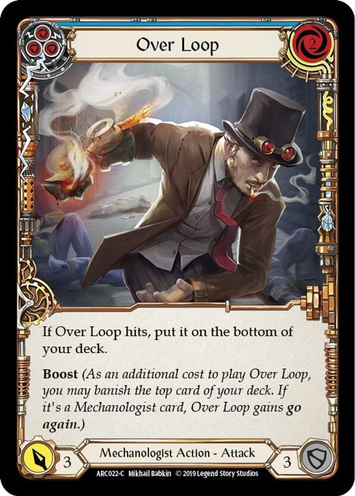 Over Loop (Blue) (#ARC022) (Arcane Rising) Near Mint Unlimited Edition Rainbow Foil