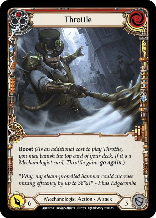 Throttle (Red) (#ARC023) (Arcane Rising) Near Mint Unlimited Edition Rainbow Foil