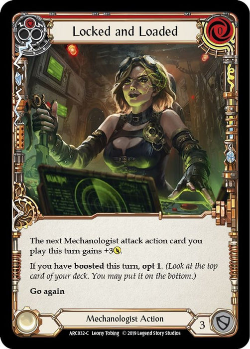 Locked and Loaded (Red) (#ARC032) (Arcane Rising) Near Mint Unlimited Edition Rainbow Foil