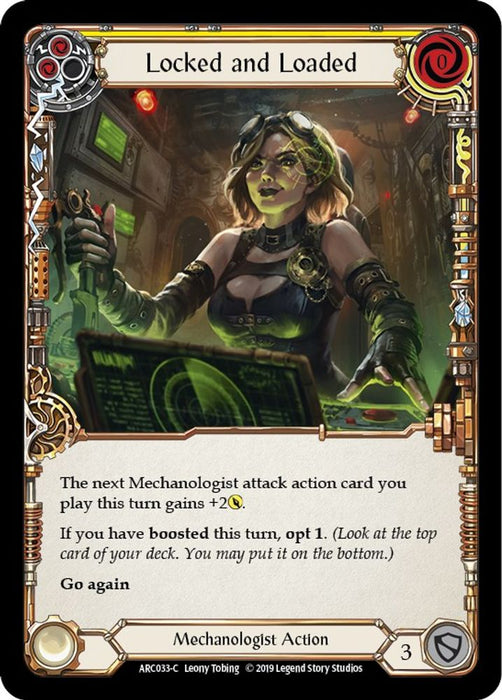 Locked and Loaded (Yellow) (#ARC033) (Arcane Rising) Near Mint Unlimited Edition Rainbow Foil