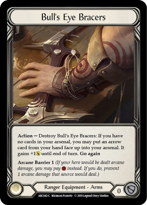 Bull's Eye Bracers (#ARC042) (Arcane Rising) Near Mint Unlimited Edition Rainbow Foil