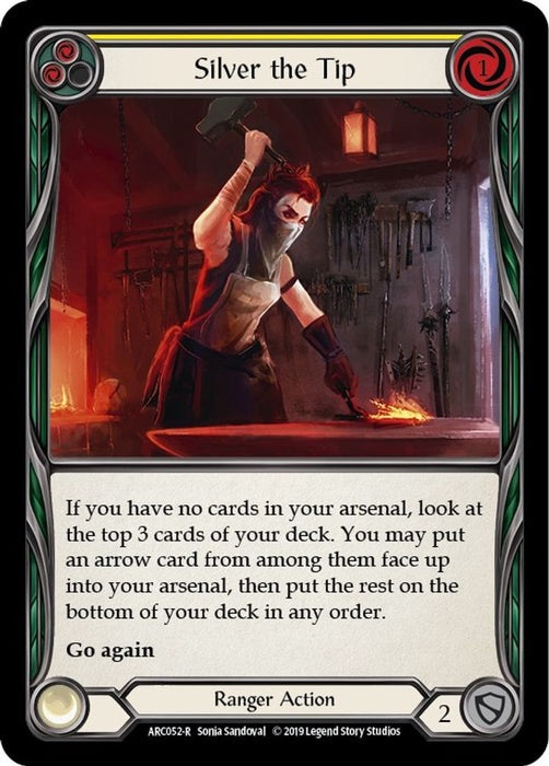 Silver the Tip (Yellow) (#ARC052) (Arcane Rising) Near Mint Unlimited Edition Rainbow Foil