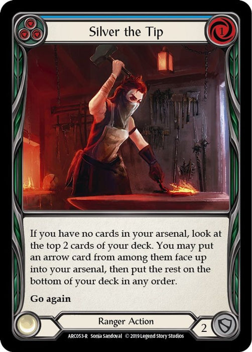 Silver the Tip (Blue) (#ARC053) (Arcane Rising) Near Mint Unlimited Edition Rainbow Foil