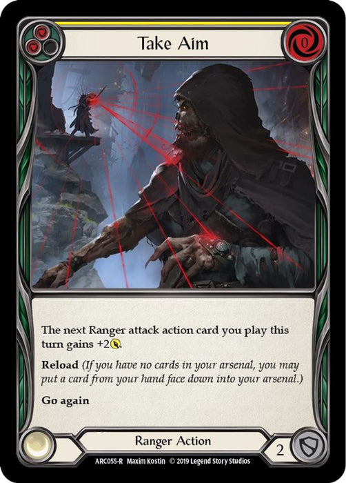 Take Aim (Yellow) (#ARC055) (Arcane Rising) Near Mint Unlimited Edition Rainbow Foil