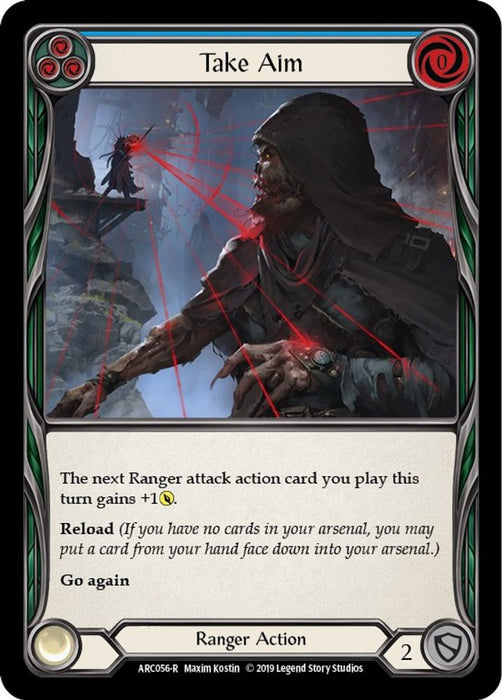 Take Aim (Blue) (#ARC056) (Arcane Rising) Near Mint Unlimited Edition Rainbow Foil