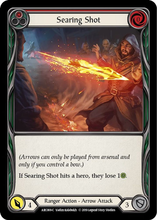 Searing Shot (Red) (#ARC069) (Arcane Rising) Near Mint Unlimited Edition Rainbow Foil