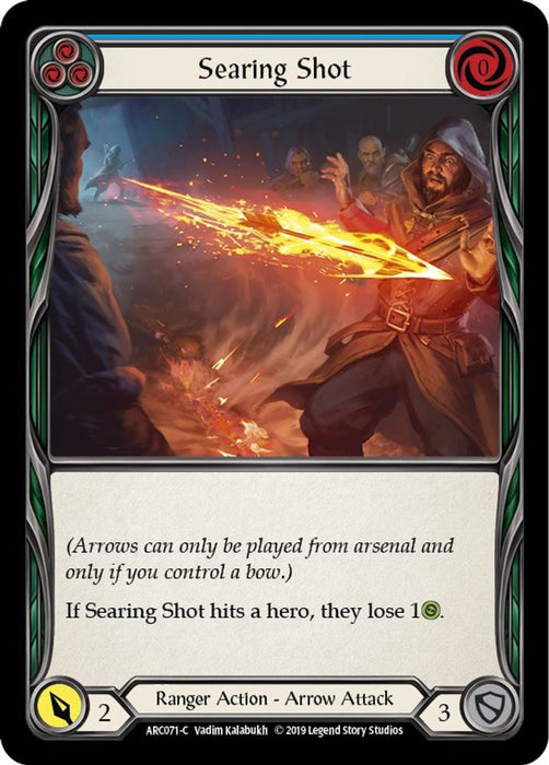 Searing Shot (Blue) (#ARC071) (Arcane Rising) Near Mint Unlimited Edition Rainbow Foil