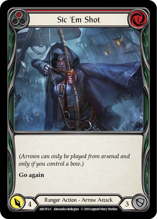 Sic 'Em Shot (Red) (#ARC072) (Arcane Rising) Near Mint Unlimited Edition Rainbow Foil