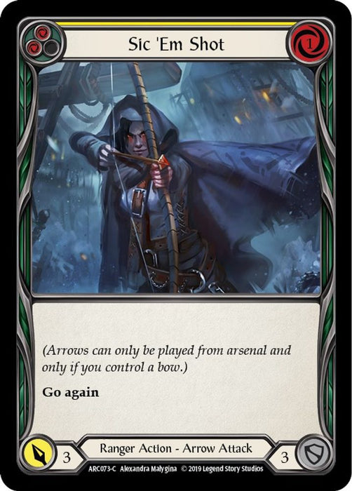 Sic 'Em Shot (Yellow) (#ARC073) (Arcane Rising) Near Mint Unlimited Edition Rainbow Foil