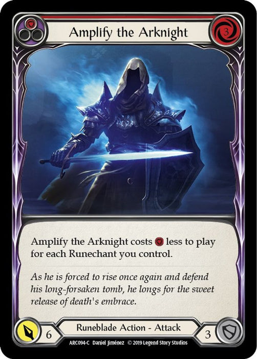 Amplify the Arknight (Red) (#ARC094) (Arcane Rising) Near Mint Unlimited Edition Rainbow Foil