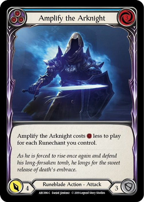 Amplify the Arknight (Blue) (#ARC096) (Arcane Rising) Near Mint Unlimited Edition Rainbow Foil