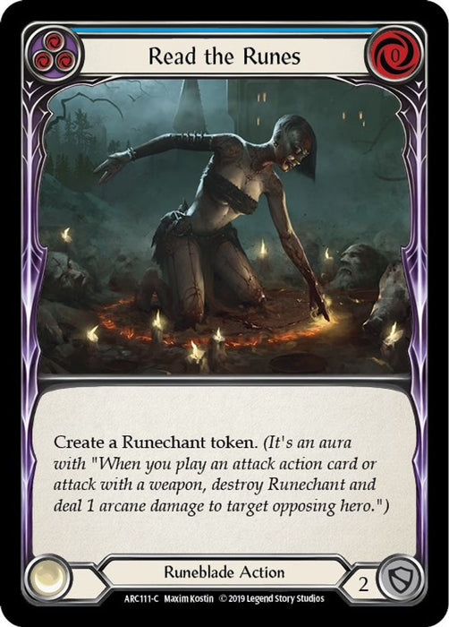 Read the Runes (Blue) (#ARC111) (Arcane Rising) Near Mint Unlimited Edition Rainbow Foil