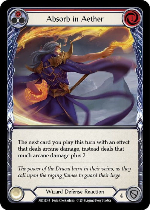Absorb in Aether (Red) (#ARC123) (Arcane Rising) Near Mint Unlimited Edition Rainbow Foil