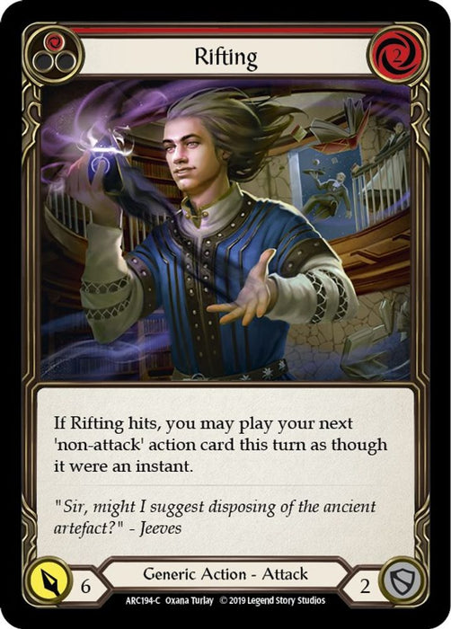 Rifting (Red) (#ARC194) (Arcane Rising) Near Mint Unlimited Edition Rainbow Foil
