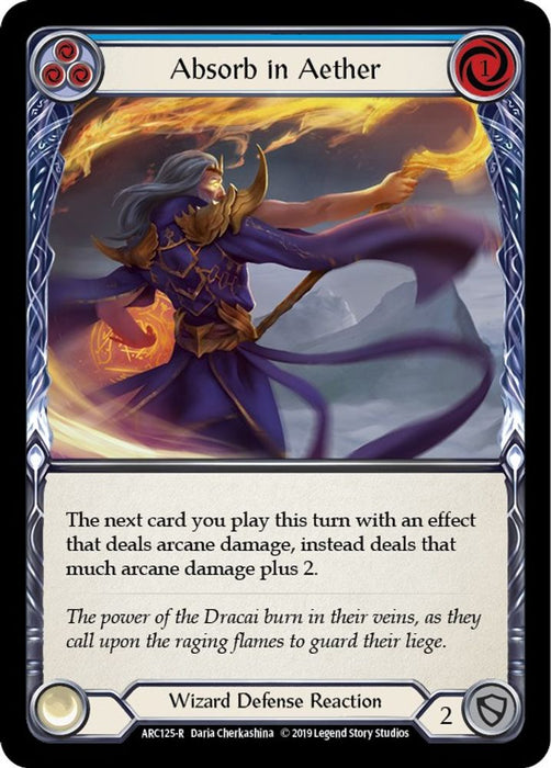 Absorb in Aether (Blue) (#ARC125) (Arcane Rising) Near Mint Unlimited Edition Rainbow Foil