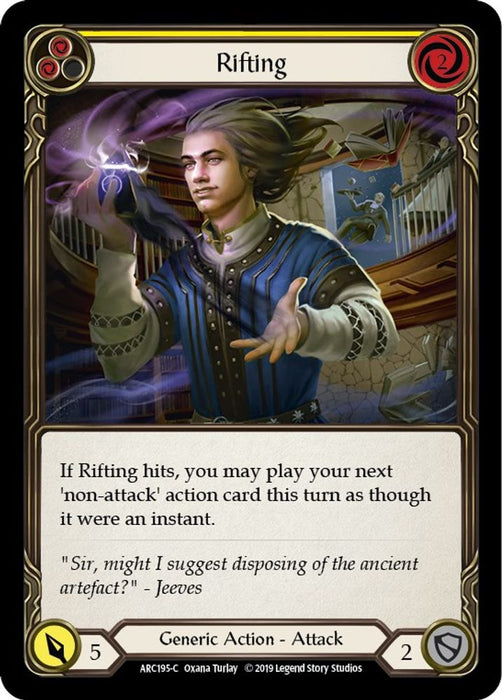 Rifting (Yellow) (#ARC195) (Arcane Rising) Near Mint Unlimited Edition Rainbow Foil