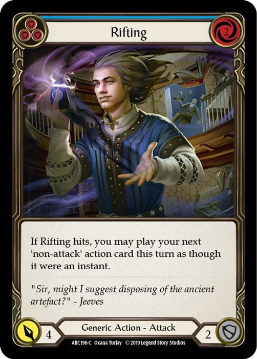 Rifting (Blue) (#ARC196) (Arcane Rising) Near Mint Unlimited Edition Rainbow Foil