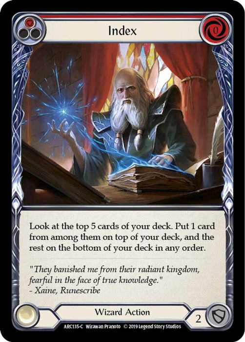 Index (Red) (#ARC135) (Arcane Rising) Near Mint Unlimited Edition Rainbow Foil
