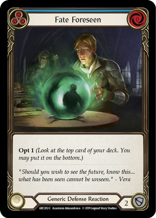 Fate Foreseen (Blue) (#ARC202) (Arcane Rising) Near Mint Unlimited Edition Rainbow Foil