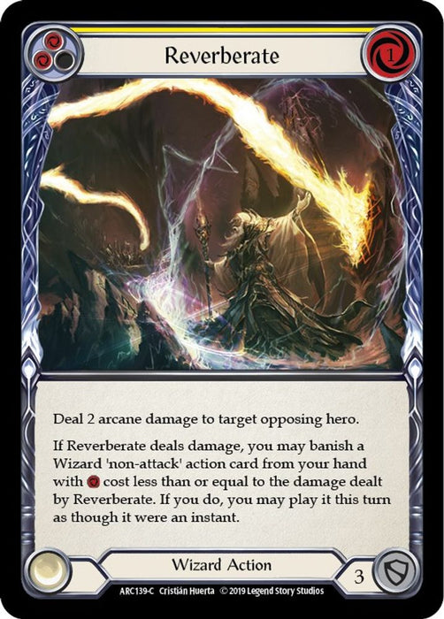 Reverberate (Yellow) (#ARC139) (Arcane Rising) Near Mint Unlimited Edition Rainbow Foil