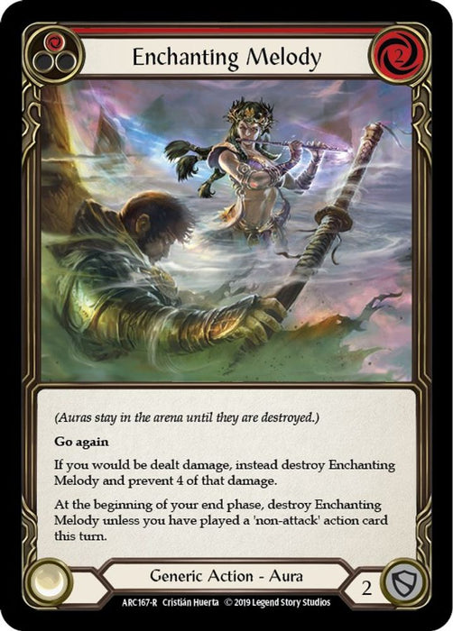 Enchanting Melody (Red) (#ARC167) (Arcane Rising) Near Mint Unlimited Edition Rainbow Foil