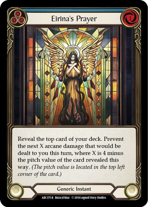 Eirina's Prayer (Blue) (#ARC175) (Arcane Rising) Near Mint Unlimited Edition Rainbow Foil