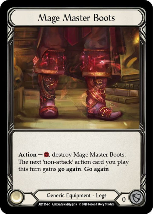 Mage Master Boots (#ARC154) (Arcane Rising) Near Mint Unlimited Edition Rainbow Foil