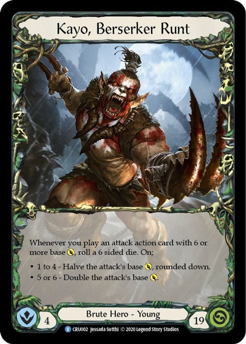 Kayo Berserker Runt (#CRU002) (Crucible of War) Near Mint Unlimited Edition Rainbow Foil