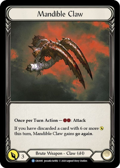 Mandible Claw Reverse (#CRU005) (Crucible of War) Near Mint Unlimited Edition Rainbow Foil