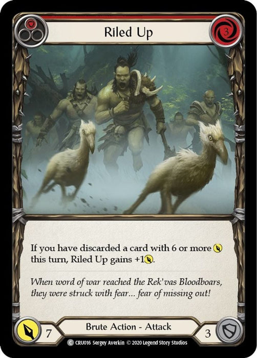 Riled Up Red (#CRU016) (Crucible of War) Near Mint Unlimited Edition Rainbow Foil