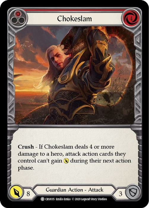 Chokeslam Red (#CRU035) (Crucible of War) Near Mint Unlimited Edition Rainbow Foil