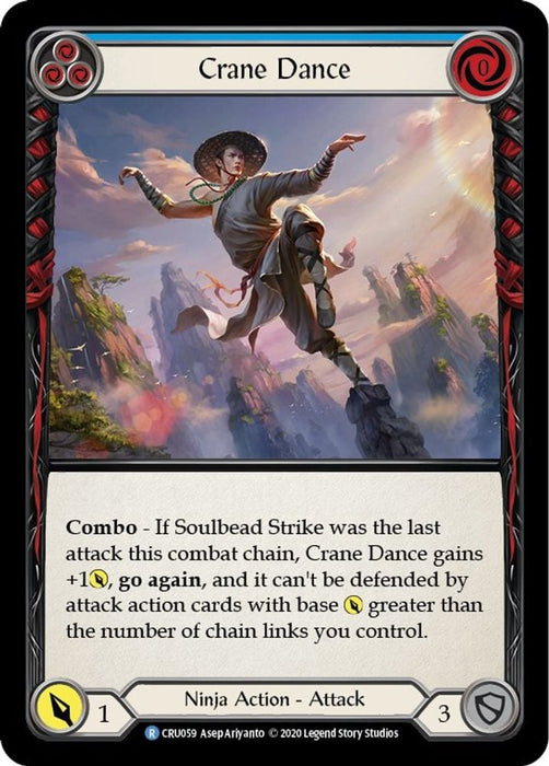 Crane Dance Blue (#CRU059) (Crucible of War) Near Mint Unlimited Edition Rainbow Foil