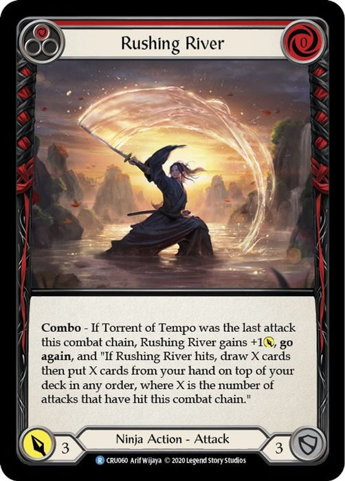 Rushing River Red (#CRU060) (Crucible of War) Near Mint Unlimited Edition Rainbow Foil