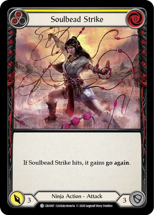 Soulbead Strike Yellow (#CRU067) (Crucible of War) Near Mint Unlimited Edition Rainbow Foil