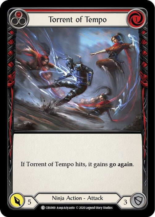 Torrent of Tempo Red (#CRU069) (Crucible of War) Near Mint Unlimited Edition Rainbow Foil