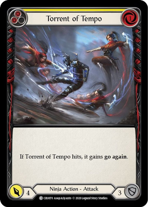 Torrent of Tempo Yellow (#CRU070) (Crucible of War) Near Mint Unlimited Edition Rainbow Foil