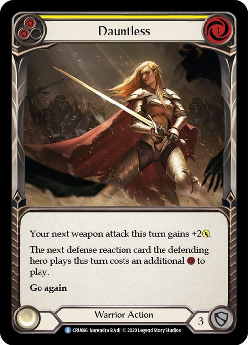 Dauntless Yellow (#CRU086) (Crucible of War) Near Mint Unlimited Edition Rainbow Foil