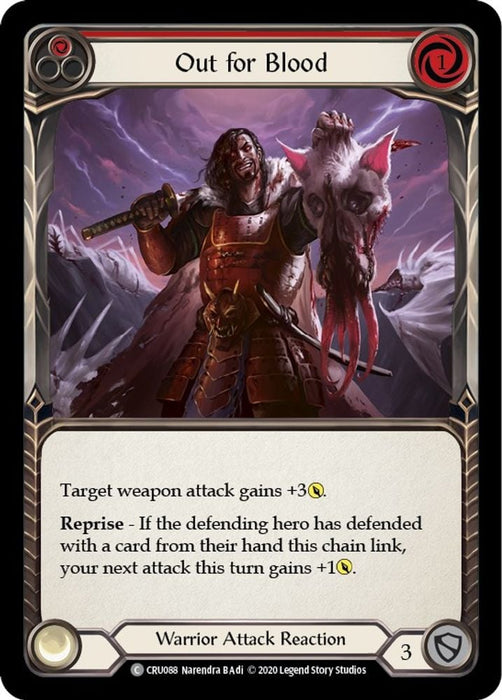 Out for Blood Red (#CRU088) (Crucible of War) Near Mint Unlimited Edition Rainbow Foil