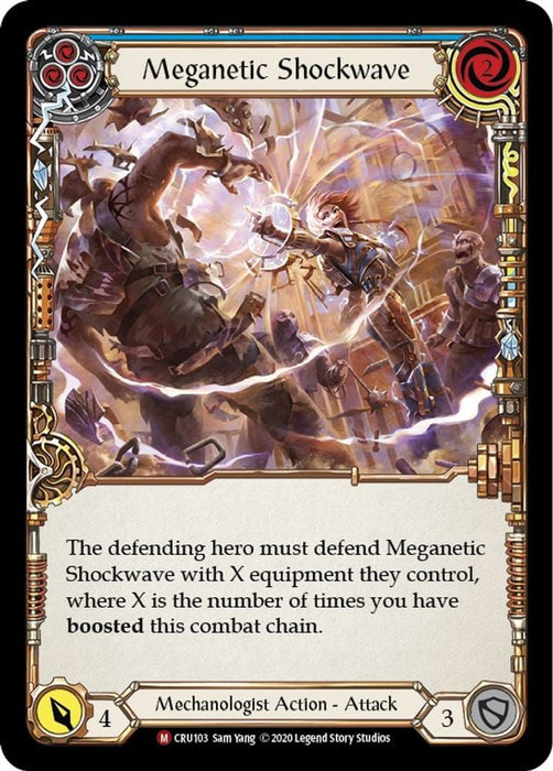 Meganetic Shockwave (#CRU103) (Crucible of War) Near Mint Unlimited Edition Rainbow Foil