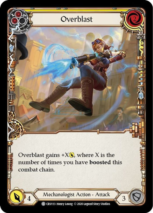Overblast Yellow (#CRU113) (Crucible of War) Near Mint Unlimited Edition Rainbow Foil