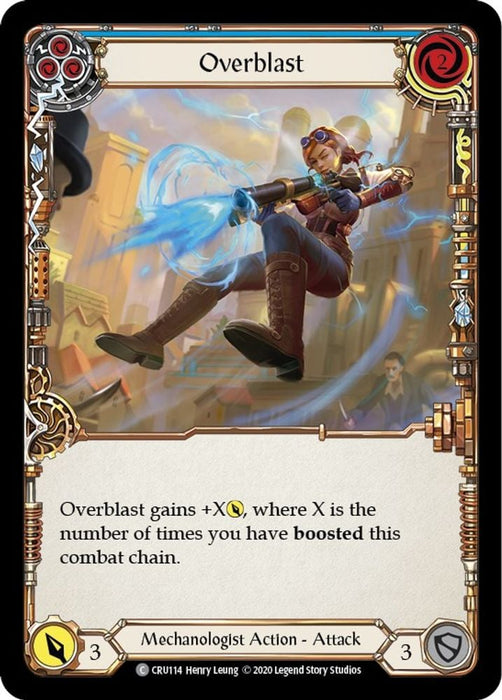 Overblast Blue (#CRU114) (Crucible of War) Near Mint Unlimited Edition Rainbow Foil